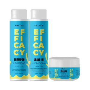 Kit Hidratação Efficacy Babosa e Mel - Shampoo 300ml - Máscara 300gr - Leav-in 300ml